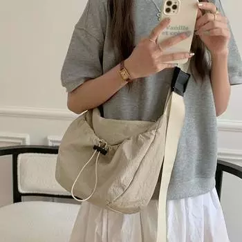 Nylon Cloth Bag Summer New Trend Korean Casual Tote Bag Versatile One-shoulder Crossbody Bag Saddle Bag