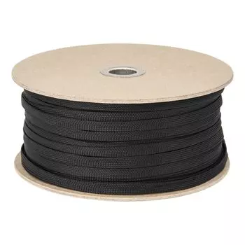 Nylon filament black original dyed sleeve string width 8mm 48-braided (flat approx. 100M)