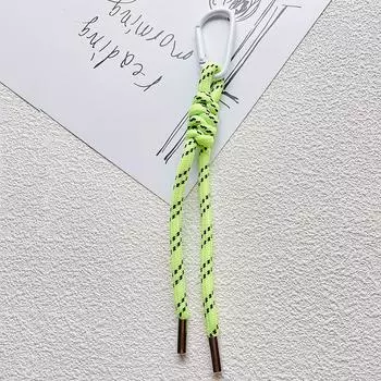 Nylon Handmade Rope Keychain Y2K Fashion Bag Pendant Jewelry Diy Colorful Pendant Gift A8