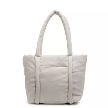 Nylon Large Capacity Handbag with Compartments Puffer Carryall Bag Casual Shoulder Bag Women