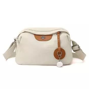 Nylon Messenger Bag Women s Shoulder Bag Patchwork Crossbody Bag бежевый