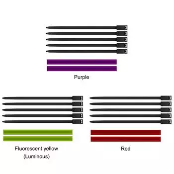 Nylon Silicone Fishing Rod Binding Belt Lightweight Fastener Outdoor Accessories Fluorescent Yellow