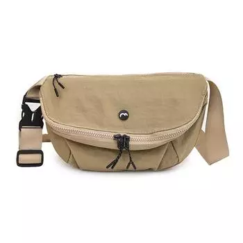 Nylon Solid Waist Bag Bum Bag for Women Men Adjustable Strap Shoulder Bag with Zipper Sling Bag for Travel Hiking Outdoor Sports зелёный