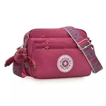 Nylon Waterproof Large Crossbody Bag Shoulder Bag Messenger Bag With Monkey Pendant Doll розы красного