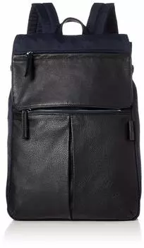 Nylon x Cowhide Combination Series Rucksack 2060446 Navy [Isaac]