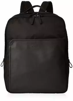 Nylon x Leather Square Rucksack Black [Isaac] Y91-05-03