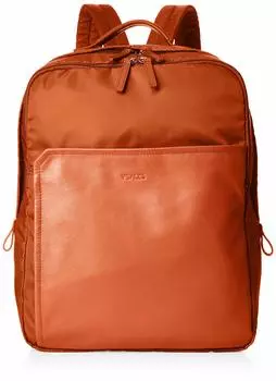 Nylon x Leather Square Rucksack Brick Brown [Isaac] Y91-05-03
