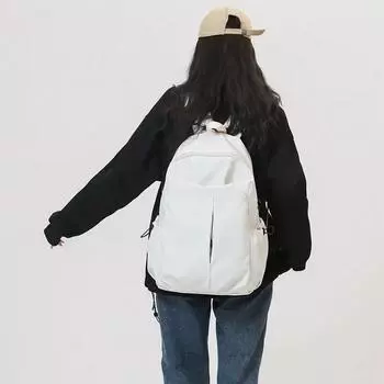 Нейлоновый рюкзак на молнии для молодежи, стиль досуга, высокое качество, большой объем, студенческий рюкзак, дорожный рюкзак чёрный