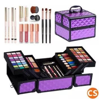 NYMPH PURPLE Набор косметики «все в одном» Тени для век Румяна Блеск для губ Набор для макияжа для подростков Студентов Детей Первый макияж для новичков, 1 предмет