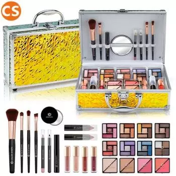 NYMPH Train All-in-One Makeup GREEN Косметический набор Тени для век Румяна Тушь для ресниц Блеск для губ Новичок, 1 шт.