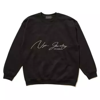 NYNJ SIGNATURE SWEAT Sweatshirt Brand Logo Fleece Lining [NYN-JEWELRY] Men s (XL, Black) чёрный