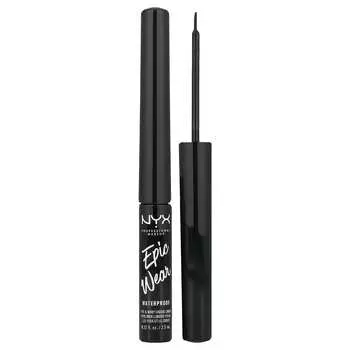 NYX PROFESSIONAL MAKEUP Epic Wear, Водостойкая жидкая подводка для глаз и тела, 01 Черный, 3,5 мл (0,12 жидких унций)