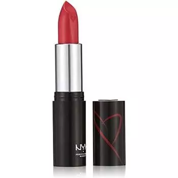 NYX PROFESSIONAL MAKEUP Shout Loud Satin Lipstick Shea Butter Infused Hot In Here Burnt Red, 0,12 унции, 21 шт., 1 шт.