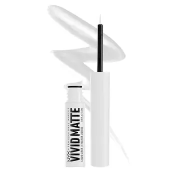 NYX PROFESSIONAL MAKEUP Vivid Matte Liquid Liner Устойчивая к размазыванию подводка для глаз с точным кончиком - белая, 0,06 жидких унций