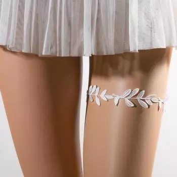 NZUK Leaf Bride сексуальный кружевной свадебный пояс для чулок свадебный белый эластичный пояс для подвязки бедра для женщин свадебные аксессуары