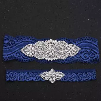 NZUK сексуальные кружевные подвязки со стразами на бедре для девочек Свадебная вечеринка свадебная роза подвязки для ног чулок подтяжки