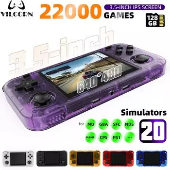 O30S с открытым исходным кодом смарт-карманная ретро-консоль для видеоигр Linux System 3,5-дюймовый IPS-экран 64 ГБ 128 ГБ Игры