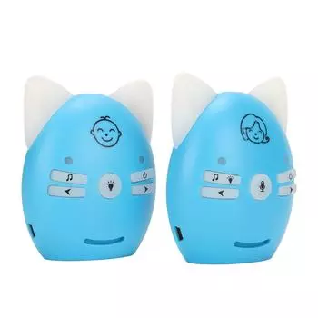 o Baby Monitor Wireless Digital Focus 2 Way Talk Long Range Night Light US Plug синий