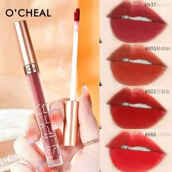 O CHEAL Matte Lip Glaze Lasting Moisture Lip Glaze Водостойкая нелипкая губная помада 37#