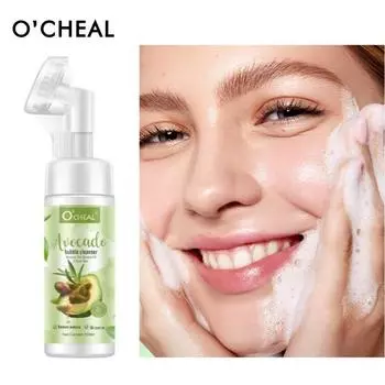 O CHEAL Очищающая пенка для умывания с аминокислотами для лица с авокадо и алоэ, увлажняющее и питательное очищающее средство 01