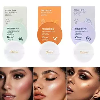 O CHEAL Рассыпчатая пудра Минеральная матовая фиксация Натуральная свежая корректирующая пудра 5g