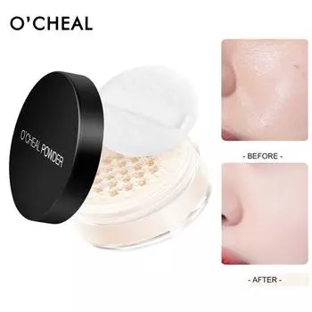 O CHEAL Рассыпчатая пудра, увлажняющая, матовая, для контроля жирности, долговечная фиксирующая пудра, освежающая маскирующая пудра 15g