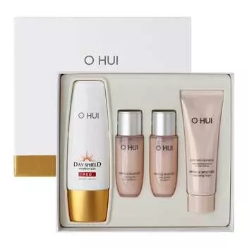 O HUI Day Shield Perfect Sun Red SPF50 50 мл + Смягчитель кожи 20 мл + Эмульсия 20 мл + Пена 40 мл