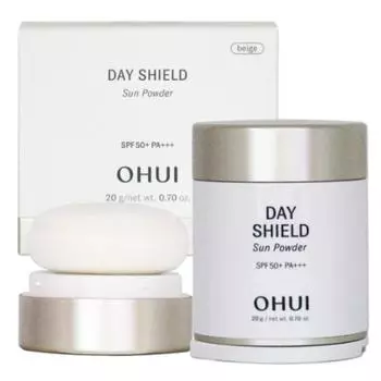 O HUI Day Shield Sun Powder SPF50+ PA+++ 20 г f #01 Розовый #02 Бежевый розовый