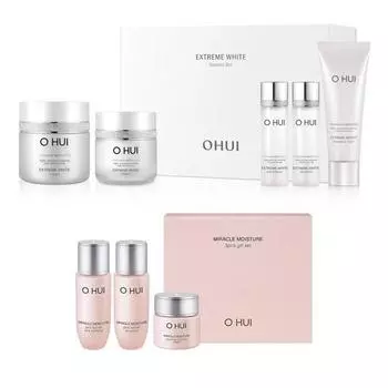 O HUI Extreme White Cream 50 мл + 20 мл + Skin 20 мл + Emulsion 20 мл + Cleansing Foam 40 мл + Miracle Moisture Miniature Basic Cosmetics Kit 3-piece
