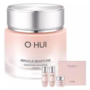 O HUI Miracle Moisture Ceramide Boosting Cream 60 мл + Miracle Moisture Miniature Basic Cosmetics Kit из 3 предметов