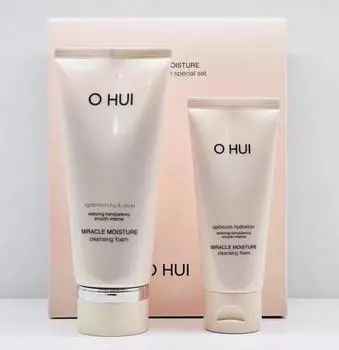 O HUI MIRACLE MOISTURE Очищающая пенка Специальный набор, Глубокое очищение, Увлажнение, Корейская косметика, Kbeauty, образец