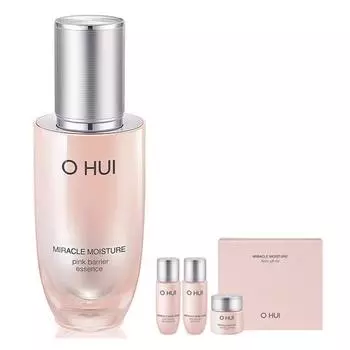 O HUI Miracle Moisture Pink Barrier Essence 50 мл + Miracle Moisture Miniature Basic Cosmetics Kit из 3 предметов
