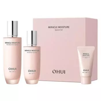 O HUI Miracle Moisture Pink Barrier Skin 150 мл + Эмульсия 100 мл + Крем 25 мл