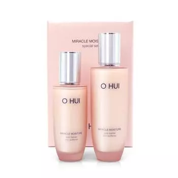 O HUI Miracle Moisture Pink Barrier Skin Softener 2 Set, Питательный, Увлажняющий, Корейская косметика, Kbeauty, образец