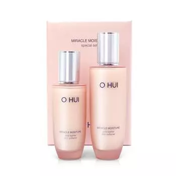 O HUI Miracle Moisture Pink Barrier Skin Softener набор из 2 предметов 150 мл + тонер 100 мл