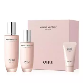 [O HUI] Набор из 3-х средств Miracle Moisture Pink Barrier – тонер 150 мл + эмульсия 100 мл + крем 25 мл | Увлажняющий и успокаивающий набор для ухода за кожей Skincare Set