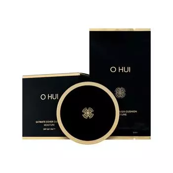 O HUI Ultimate Cover Cushion Moisture 15 г + сменный блок 15 г, нет. 2 медово-бежевых, 1 комплект