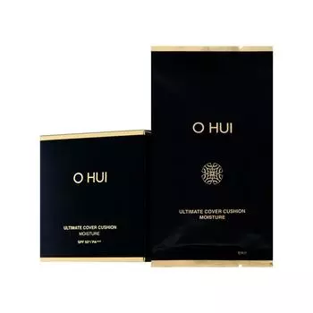 O HUI Ultimate Cover Cushion Увлажняющий сменный блок 15 г, нет. 2 сменных блока цвета медовый бежевый 1 шт.