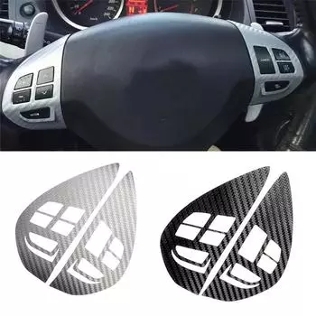 o Кнопка круиз-контроля, наклейка на кнопку рулевого колеса, отделка для Mitsubishi ASX Lancer Outlander RVR Pajero Sport серебряный