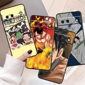 O-ne P-iece пиратский корабль противоударный чехол для Google Pixel 8 7A 6A 5A 5 4 4A XL Pro 5G черный чехол для телефона мягкий чехол Fundas Capa Google Pixel 4