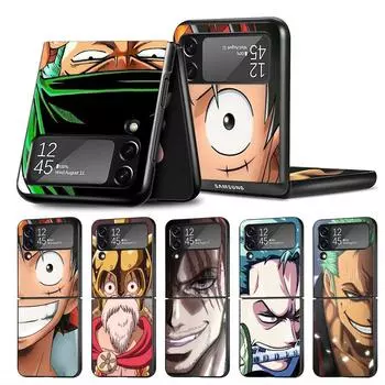 O-O-ne-P-Pieces Drawings Case for Samsung Galaxy Z Flip 3 5G ZFlip ZFlip3 Z Flip 4 Flip3 ZFlip4 zflip Hard PC Protection Coque Samsung Z Flip 5G