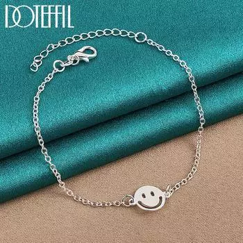 О-образный браслет-цепочка для вечеринок, серебряные модные украшения 20cm