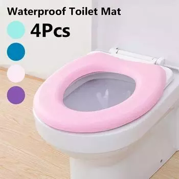 О-образный чехол на сиденье для унитаза, сохраняющий тепло с узором тыквы, коврик для туалета, вязаный мягкий коврик, сиденье для унитаза, моющиеся аксессуары для ванной комнаты 1 piece