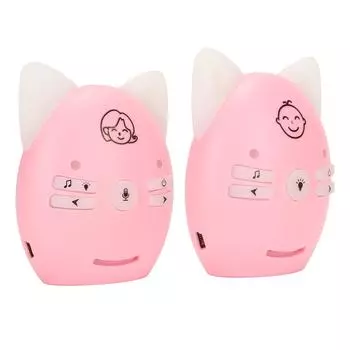 o Радионяня ISM 905–925 МГц, беспроводная цифровая шифрованная передача, 10 уровней регулировки громкости EU Plug розовый