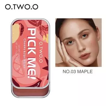 O.TW OO Makeup Lipstick 3 In 1 Blush Eyeshadow Palette Waterproof Matte Cheek Lips Eyes Fashion Lip Cosmetics, 1 шт.