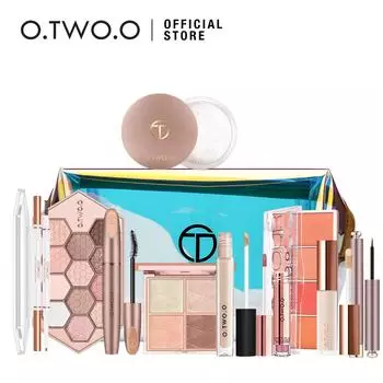 O.TWO.O 11 шт./компл. полный набор для макияжа включает тени для век, румяна, консилер, контурную тушь, подводку для бровей, рассыпчатую пудру HC800