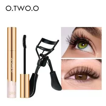 O.TWO.O 2 шт./компл. 3D тушь для ресниц, удлиняющая черный цвет + щипцы для завивки ресниц