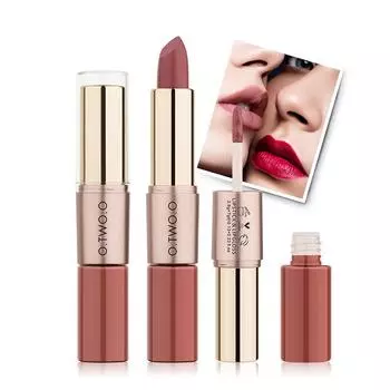 O.TWO.O Duo Matte Matte Lip Gloss Губная помада 2 в 1 0.1