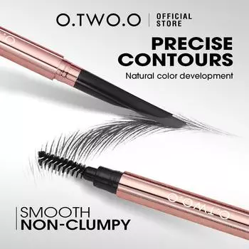 O.TWO.O Карандаш для бровей Мачете, водостойкий, натуральный, долговечный, с гладкой заливкой, растушевываемый, с высоким содержанием пигмента, карандаш для бровей, макияж для глаз
