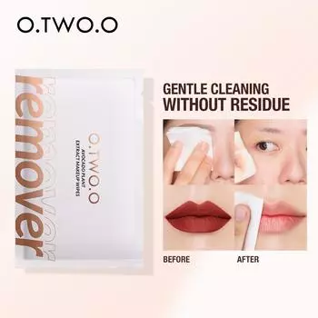 O.TWO.O салфетки для снятия макияжа, очищающие салфетки с эссенцией авокадо и хлопком для ухода за кожей, 1 шт.